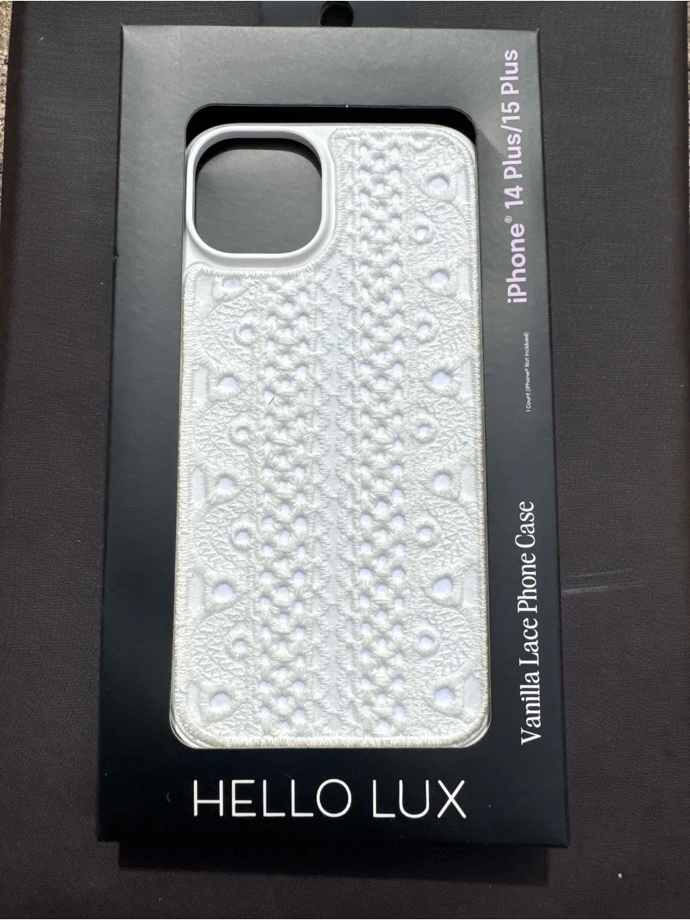 Hello lux Vanilla Lace iPhone 14 Plus / 15 Plus Case - White